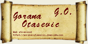 Gorana Otašević vizit kartica